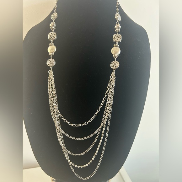 Elegant Multi-Layer Draped Necklace - Picture 1 of 5